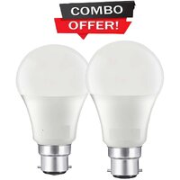 Combo of 2 My Chetan 7W Round 2-Pin LED Bulbs (White) | Energy-Efficient Lighting for Home and Office